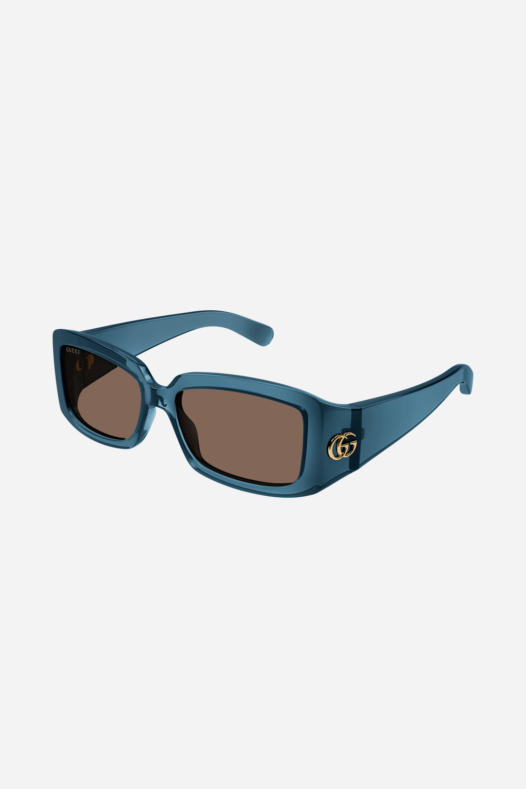 Gucci wrap around small blue sunglasses