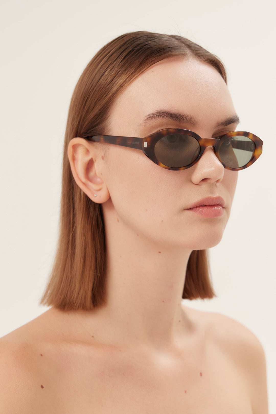 Gafas de sol micro habana ovaladas de Saint Laurent