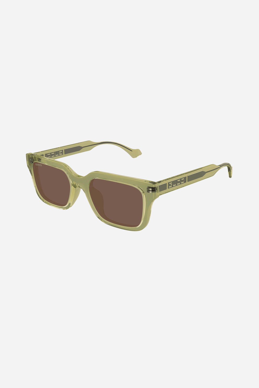 Gafas de sol Gucci cuadradas de color verde y marrón