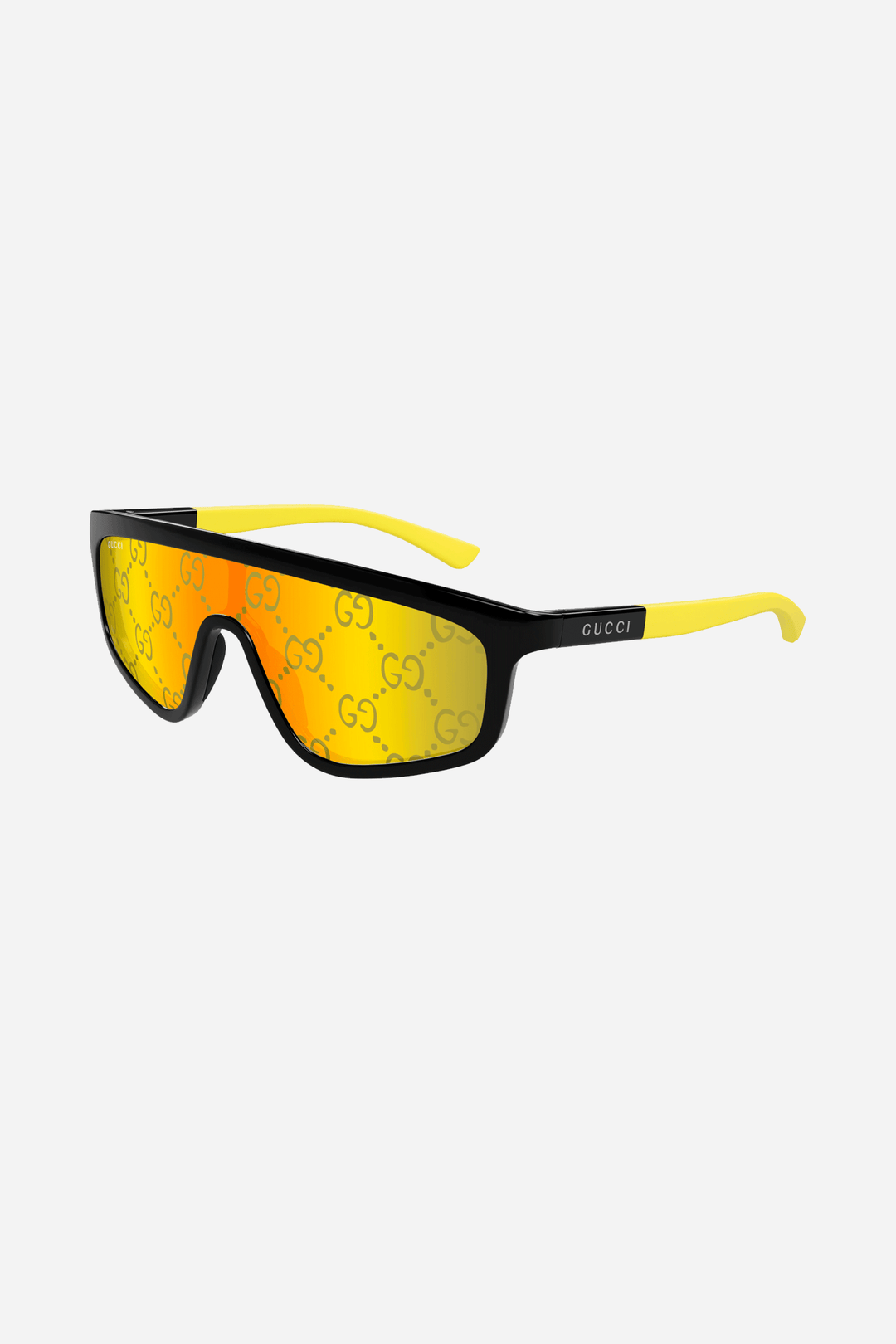 Gafas de sol unisex Gucci de acetato negro y amarillo