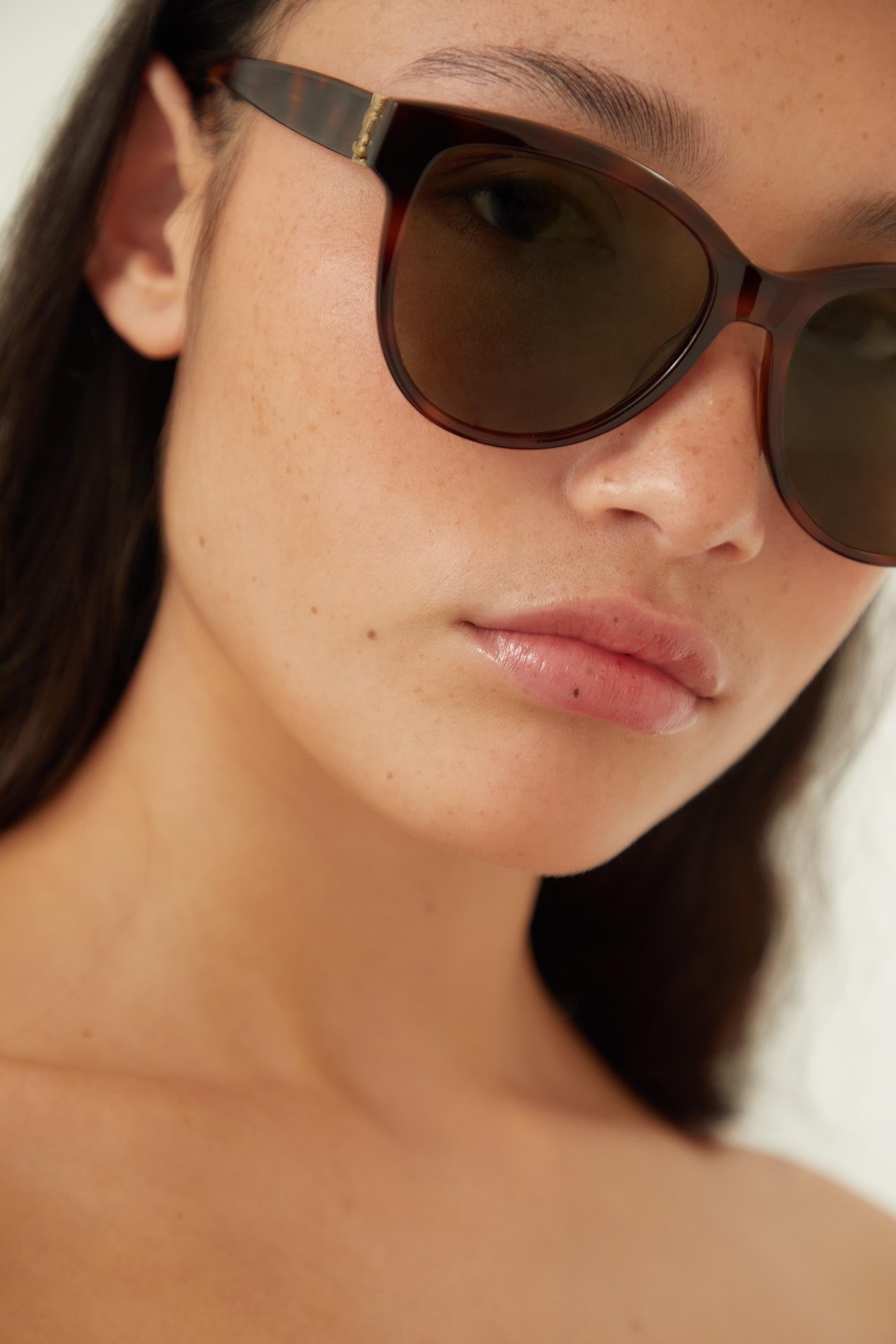 Saint Laurent cat eye YSL havana sunglasses
